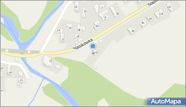 Poronin, Stasikówka, 4B, mapa Poronin