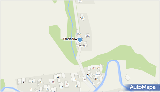 Poronin, Stasikówka, 55, mapa Poronin