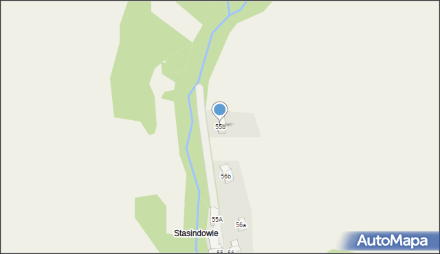 Poronin, Stasikówka, 55b, mapa Poronin