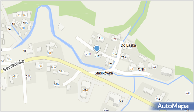 Poronin, Stasikówka, 71a, mapa Poronin