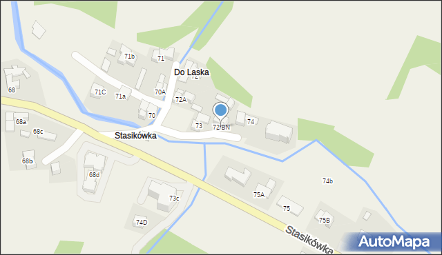 Poronin, Stasikówka, 72/BN, mapa Poronin