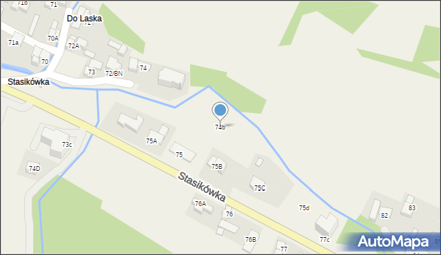 Poronin, Stasikówka, 74b, mapa Poronin