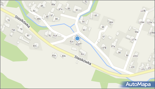 Poronin, Stasikówka, 81D, mapa Poronin