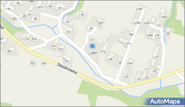 Poronin, Stasikówka, 97B, mapa Poronin