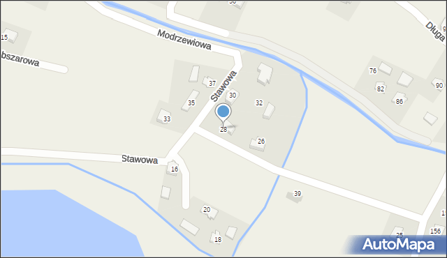 Posada Zarszyńska, Stawowa, 28, mapa Posada Zarszyńska