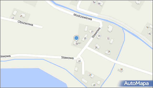 Posada Zarszyńska, Stawowa, 33, mapa Posada Zarszyńska