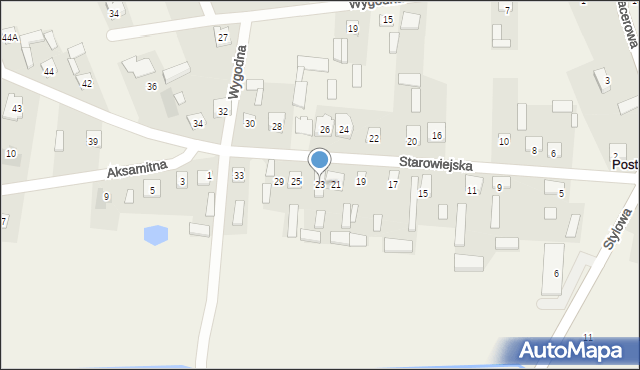 Postoliska, Starowiejska, 23, mapa Postoliska