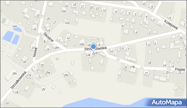 Powidz, Strzałkowska, 13, mapa Powidz