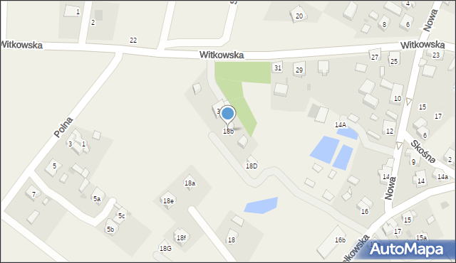 Powidz, Strzałkowska, 18b, mapa Powidz