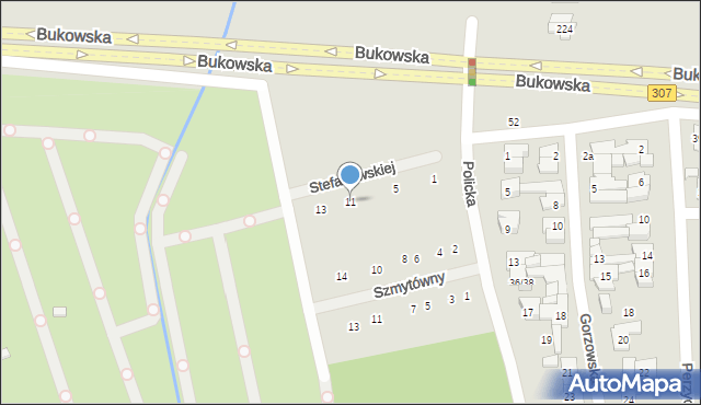 Poznań, Stefanowskiej Michaliny, 11, mapa Poznania