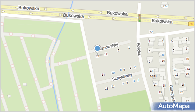 Poznań, Stefanowskiej Michaliny, 13, mapa Poznania