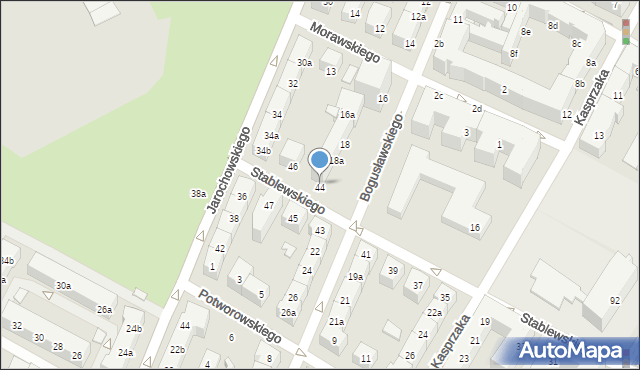 Poznań, Stablewskiego Floriana, 44, mapa Poznania