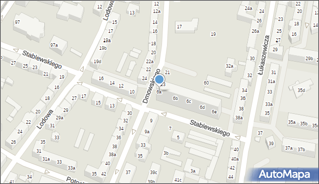 Poznań, Stablewskiego Floriana, 6a, mapa Poznania