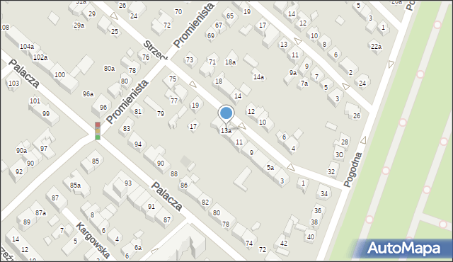 Poznań, Strzecha, 13a, mapa Poznania