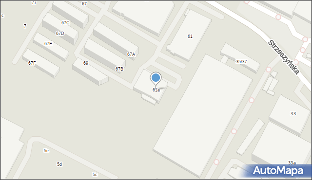 Poznań, Strzeszyńska, 61a, mapa Poznania