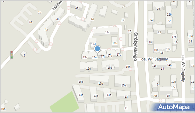 Poznań, Stróżyńskiego Franciszka, 17l, mapa Poznania