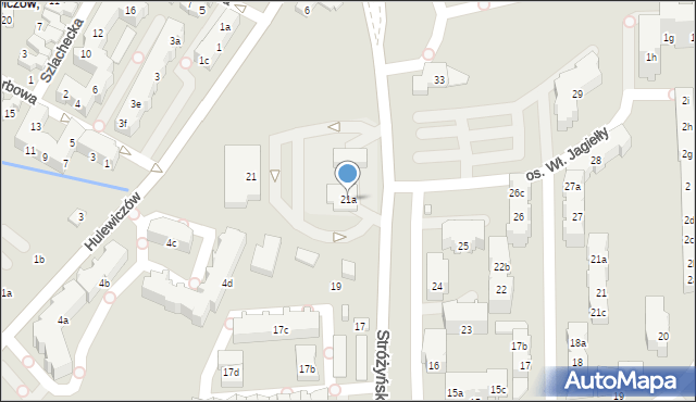 Poznań, Stróżyńskiego Franciszka, 21a, mapa Poznania