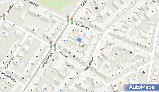 Poznań, Strusia Józefa, 2b, mapa Poznania