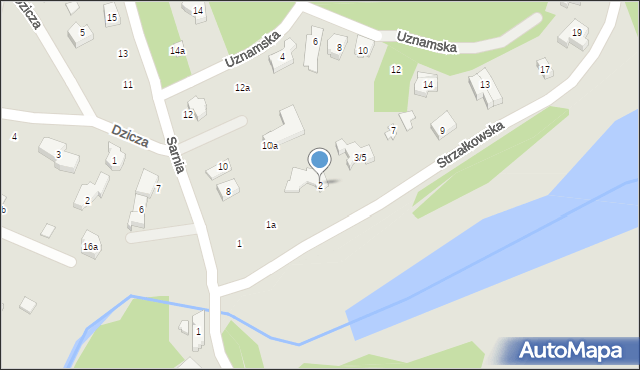 Poznań, Strzałkowska, 2, mapa Poznania