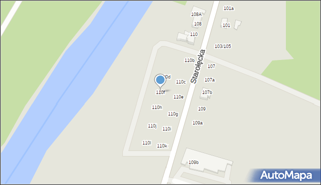 Poznań, Starołęcka, 110f, mapa Poznania