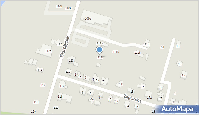 Poznań, Starołęcka, 111, mapa Poznania