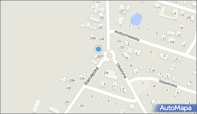 Poznań, Starołęcka, 232, mapa Poznania