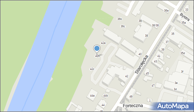 Poznań, Starołęcka, 42b, mapa Poznania