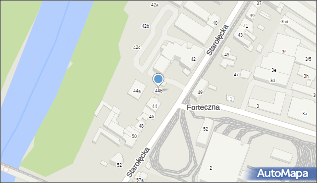 Poznań, Starołęcka, 44b, mapa Poznania