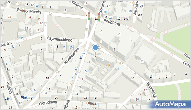 Poznań, Strzelecka, 2/6, mapa Poznania