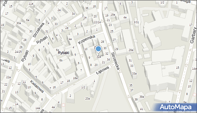 Poznań, Strzelecka, 32a, mapa Poznania