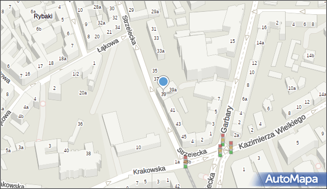 Poznań, Strzelecka, 39, mapa Poznania