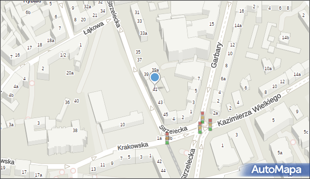 Poznań, Strzelecka, 41, mapa Poznania