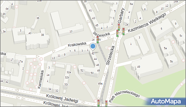 Poznań, Strzelecka, 42, mapa Poznania