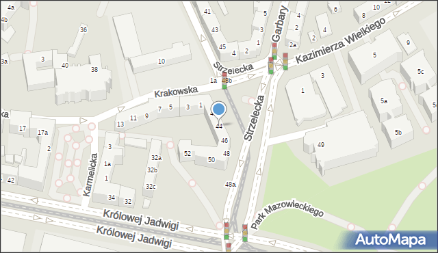 Poznań, Strzelecka, 44, mapa Poznania