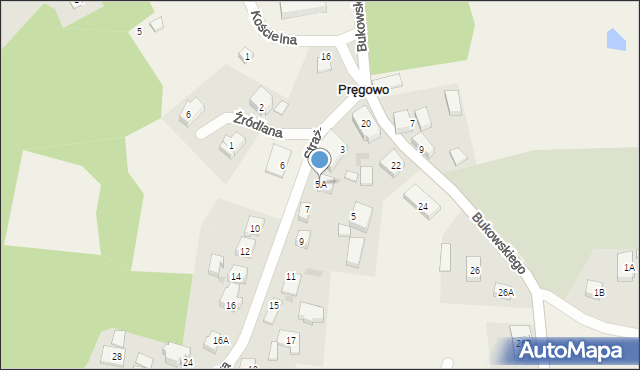 Pręgowo, Strażacka, 5A, mapa Pręgowo