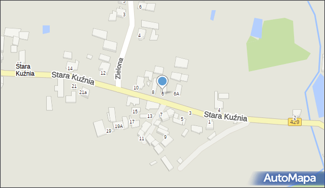 Prószków, Stara Kuźnia, 6, mapa Prószków