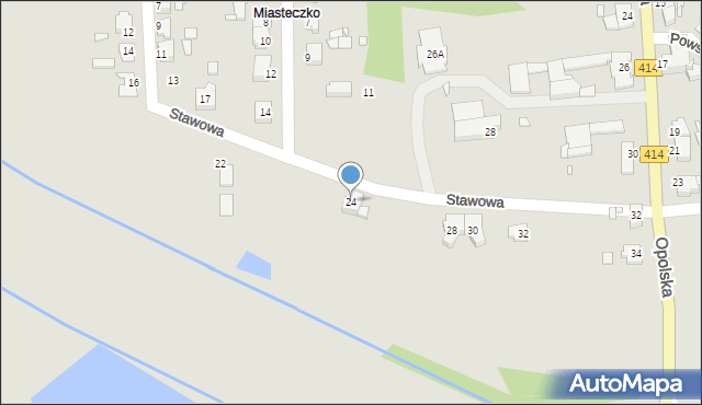 Prószków, Stawowa, 24, mapa Prószków