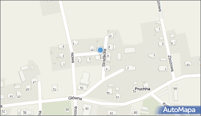 Pruchna, Strażacka, 1, mapa Pruchna