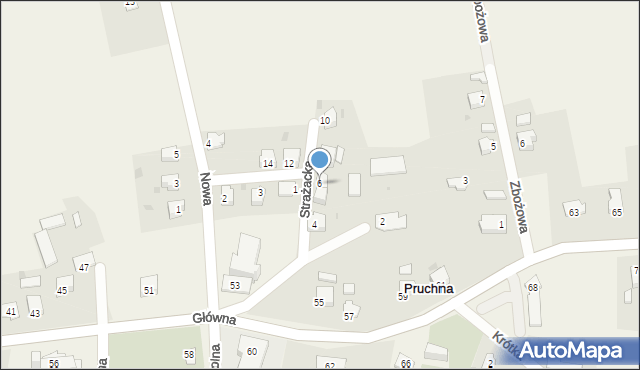 Pruchna, Strażacka, 6, mapa Pruchna