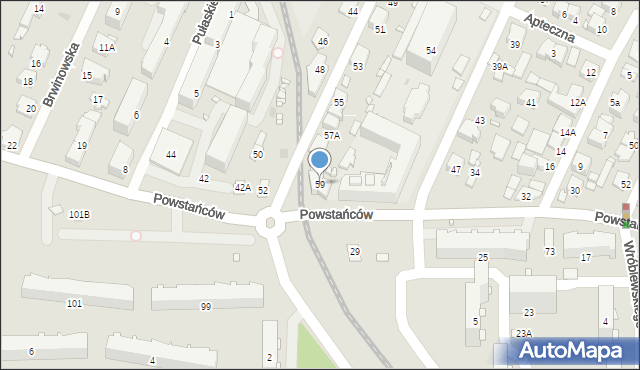 Pruszków, Stalowa, 59, mapa Pruszków