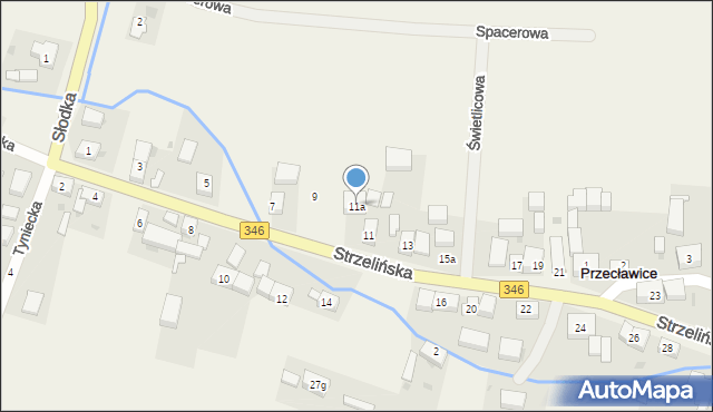 Przecławice, Strzelińska, 11a, mapa Przecławice