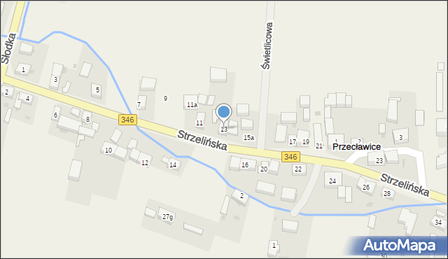 Przecławice, Strzelińska, 13, mapa Przecławice