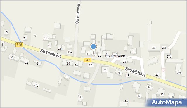 Przecławice, Strzelińska, 19, mapa Przecławice