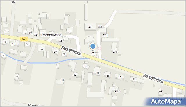 Przecławice, Strzelińska, 25, mapa Przecławice