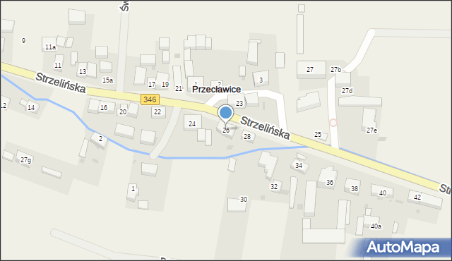 Przecławice, Strzelińska, 26, mapa Przecławice