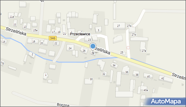 Przecławice, Strzelińska, 28, mapa Przecławice