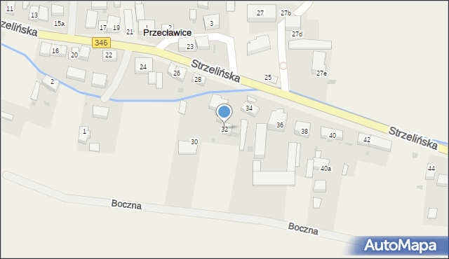 Przecławice, Strzelińska, 32, mapa Przecławice