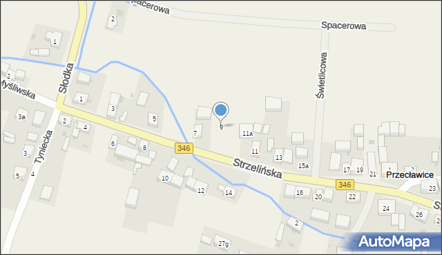 Przecławice, Strzelińska, 9, mapa Przecławice