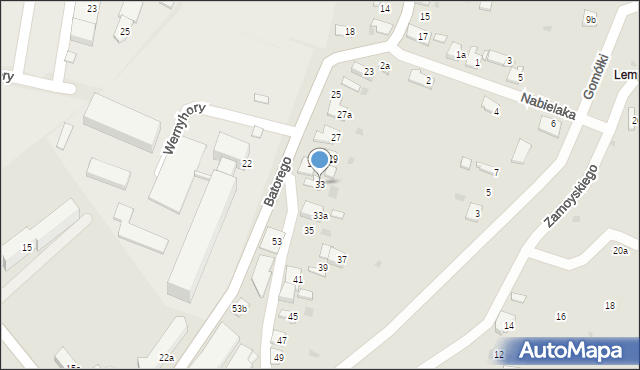 Przemyśl, Stefana Batorego, 33, mapa Przemyśla