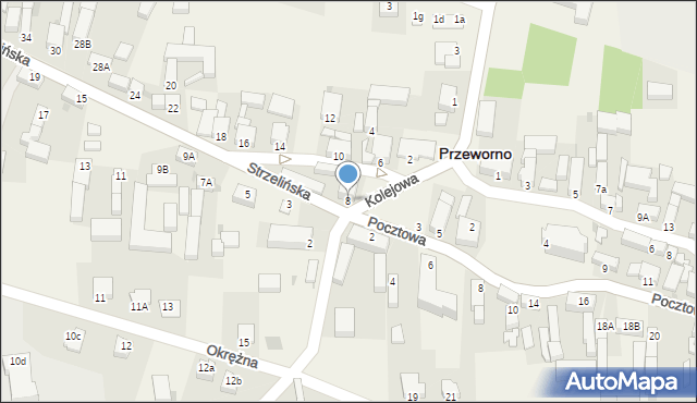 Przeworno, Strzelińska, 8, mapa Przeworno